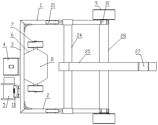 Integrated disassembling device for lining plate bolt and flange plate of large grinding machine