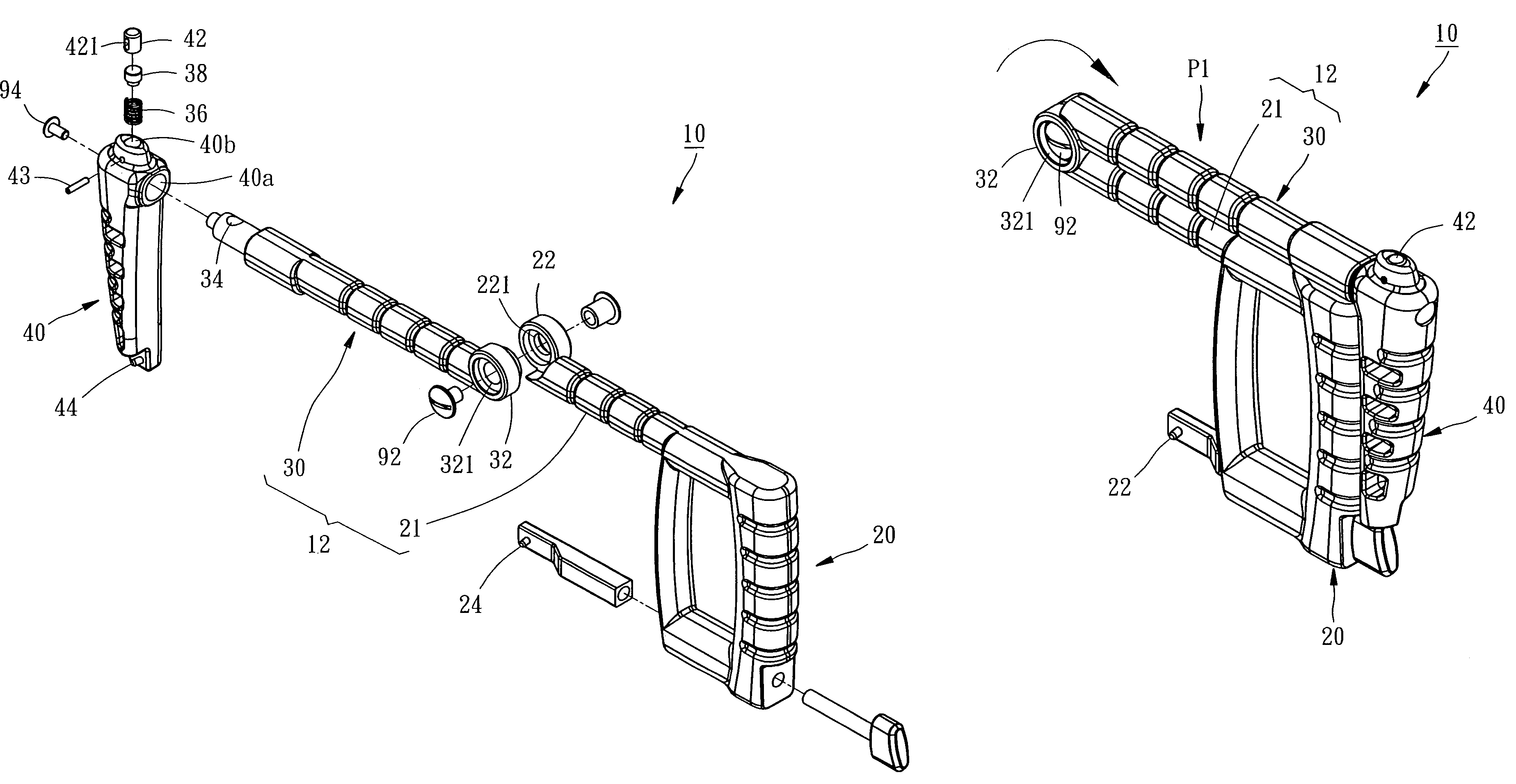 Collapsible handsaw frame