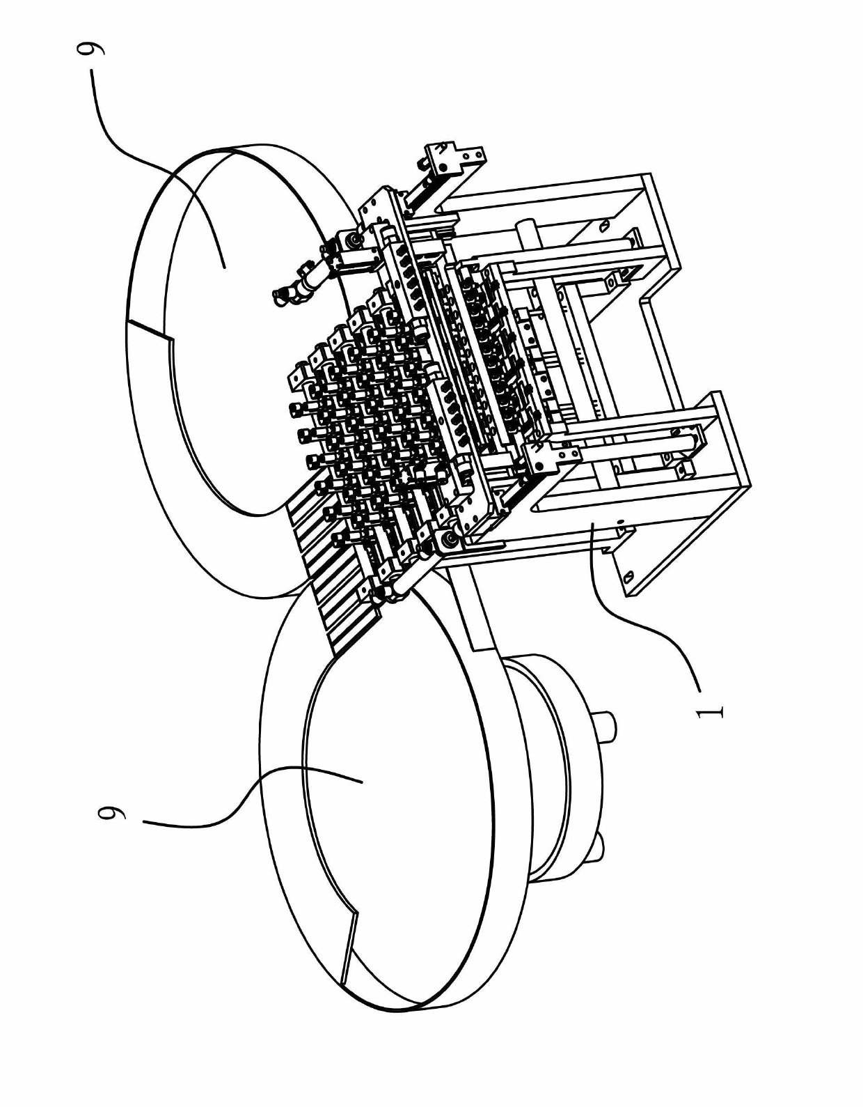 Distributing method and device for medical assembly