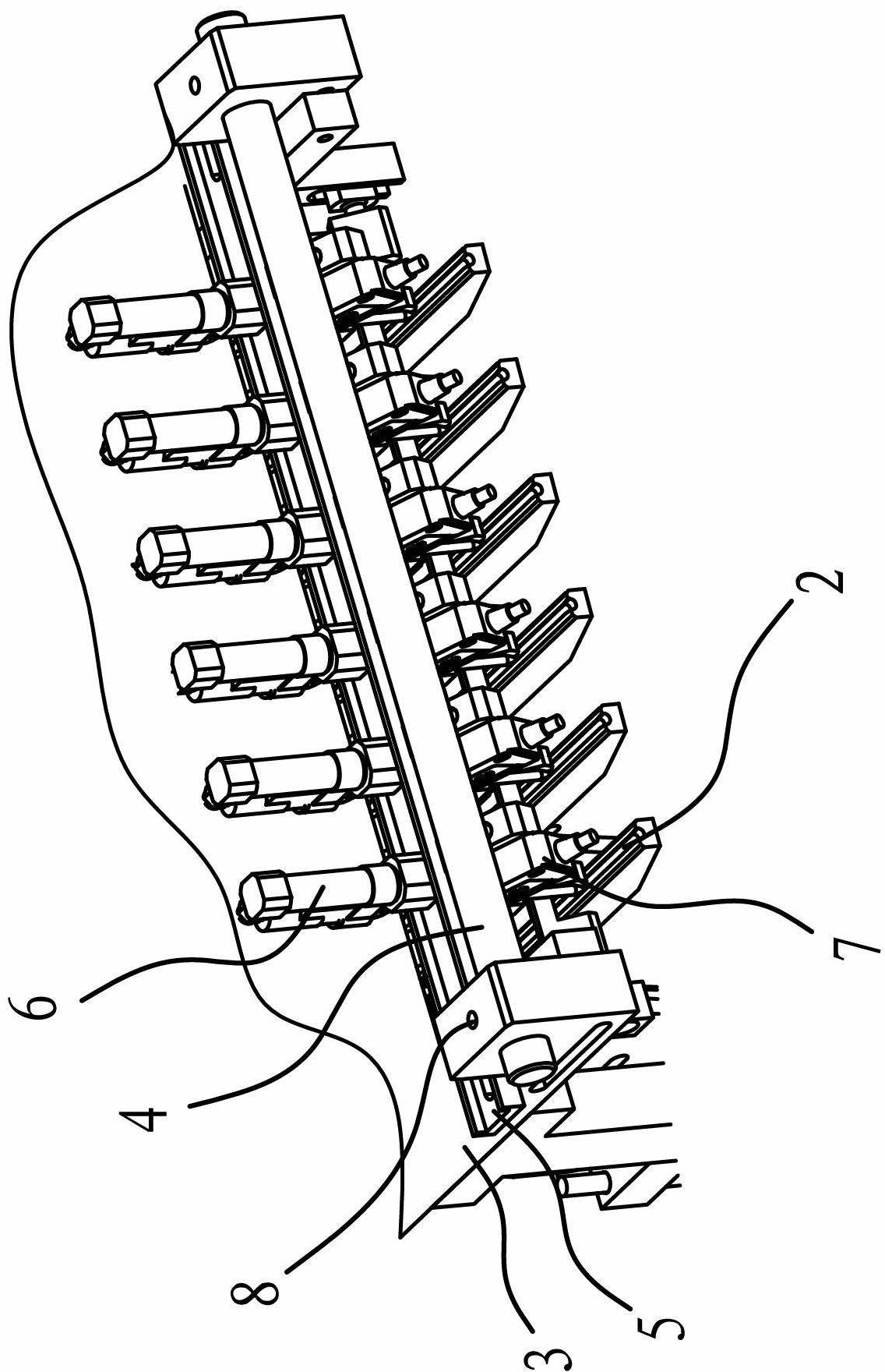 Distributing method and device for medical assembly