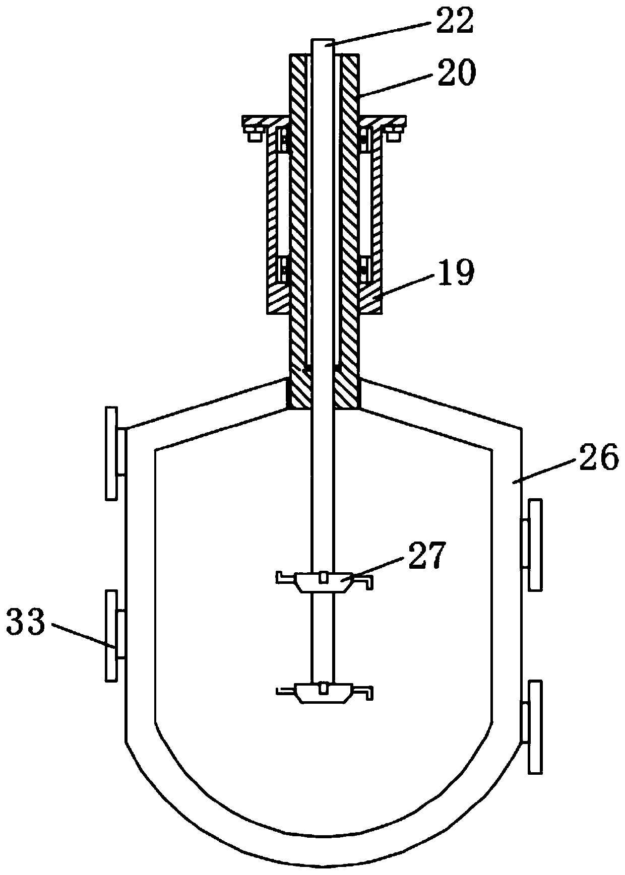 Concentric double-shaft dispersion machine with wall scraping function