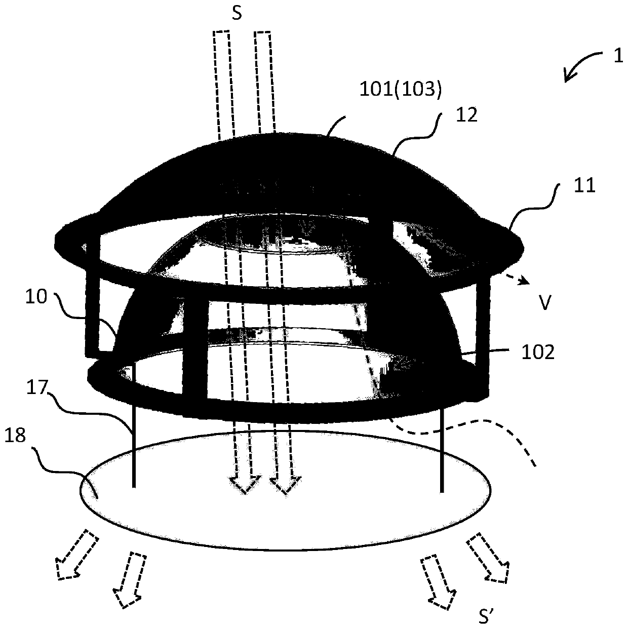 Ventilation and lighting module