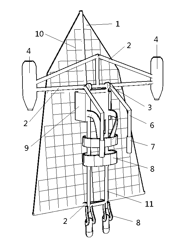 New type one-man flight vehicle capable of vertically taking off and landing and with fixed wings