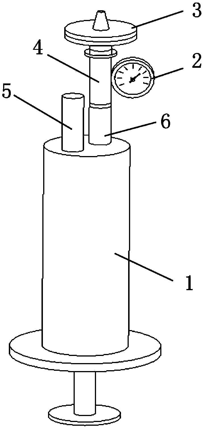 Convenient-to-carry device and method for testing bubble point value of needle filter by manual pressurizing