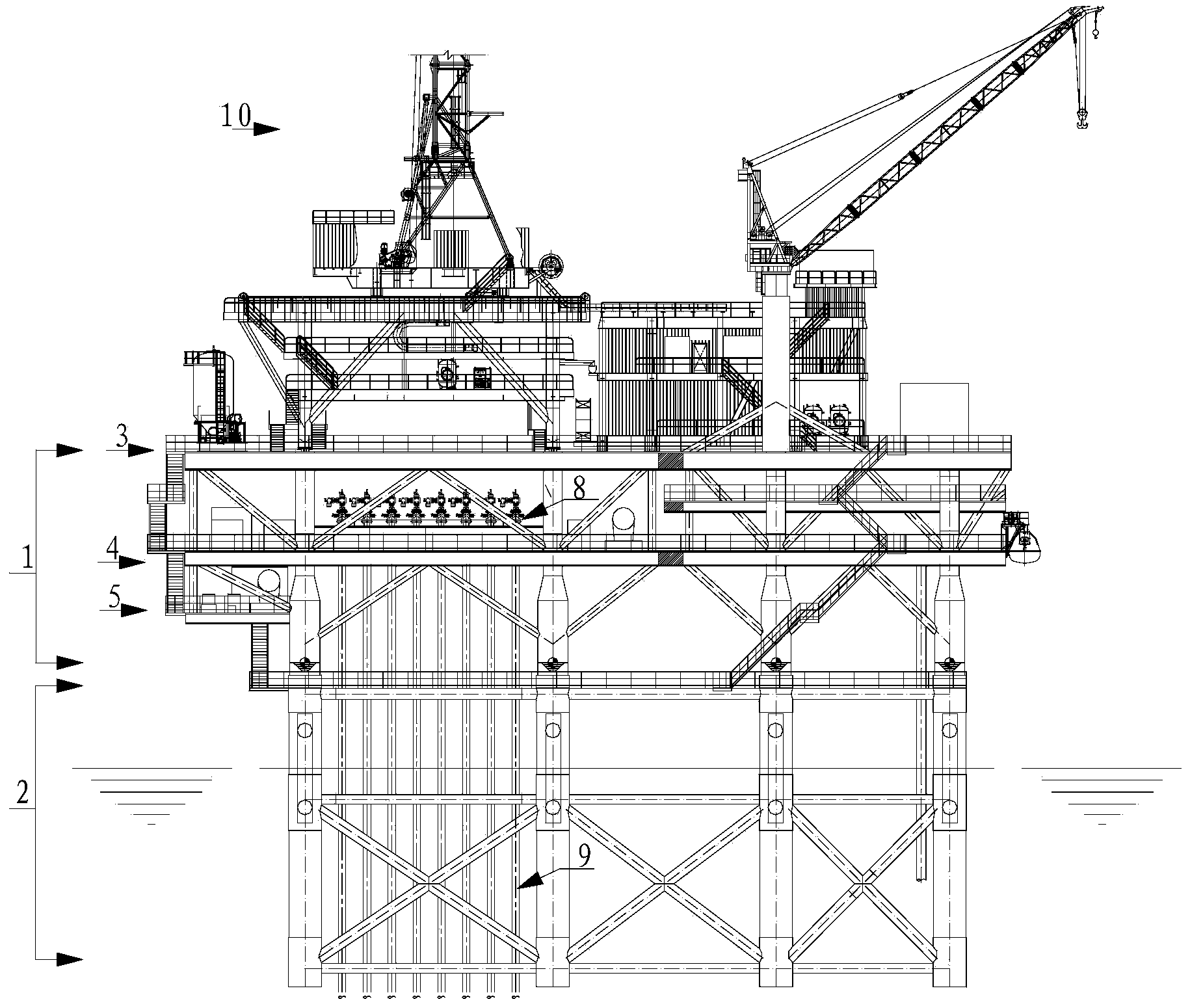 Supersized wellhead platform