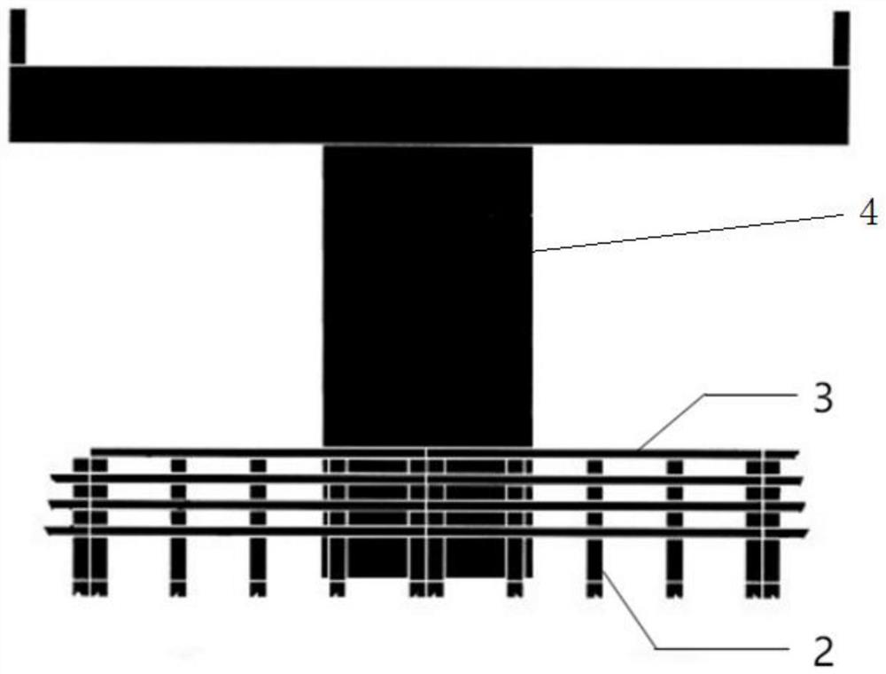 Bridge pier isolation type composite elastic ship collision prevention bent frame structure system and construction method thereof