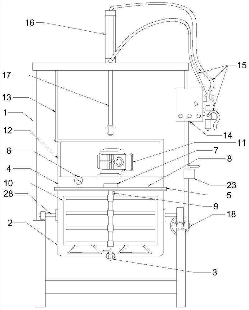 Vacuum stirring barrel for soil tests