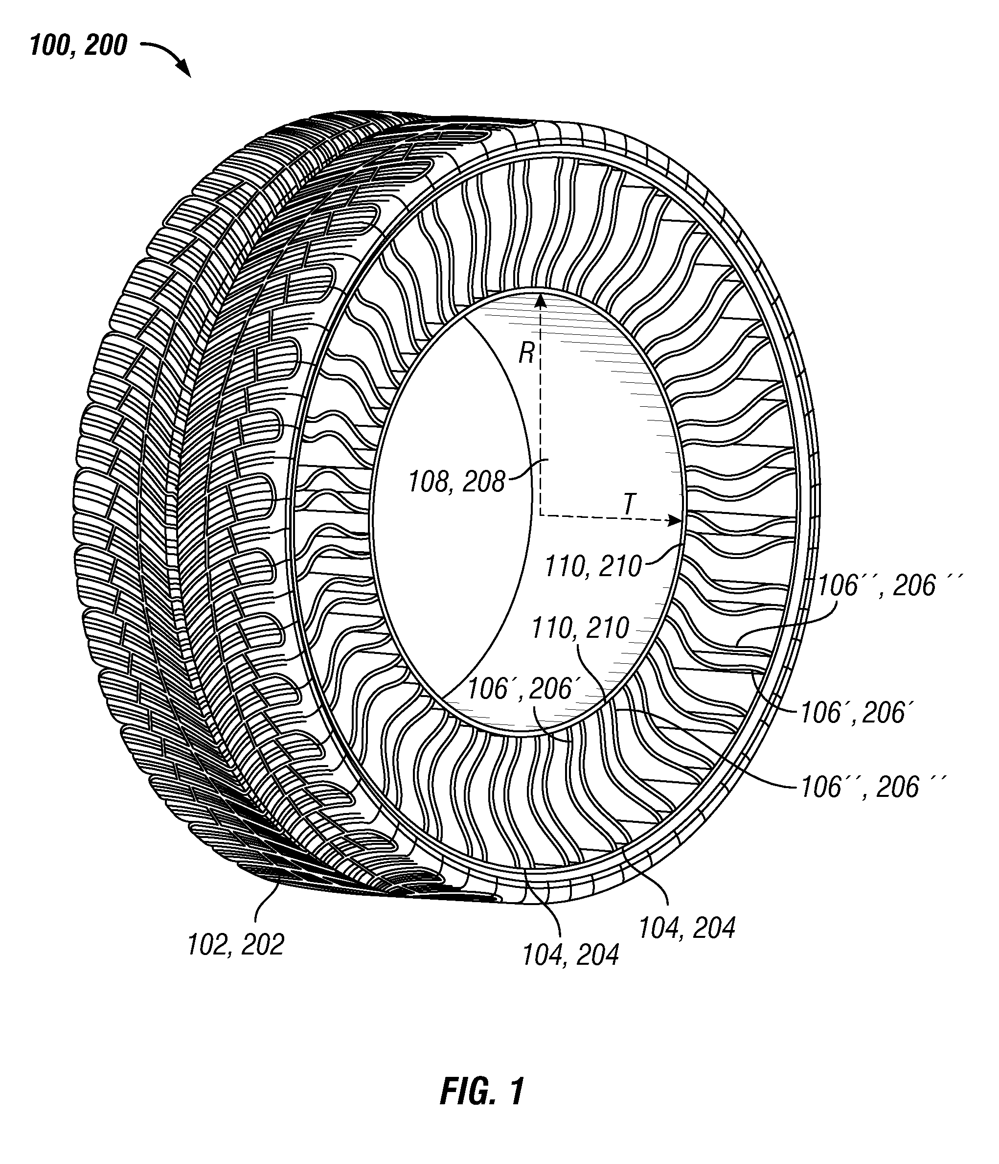 Spoke for a tire with optimized thickness for improved durability