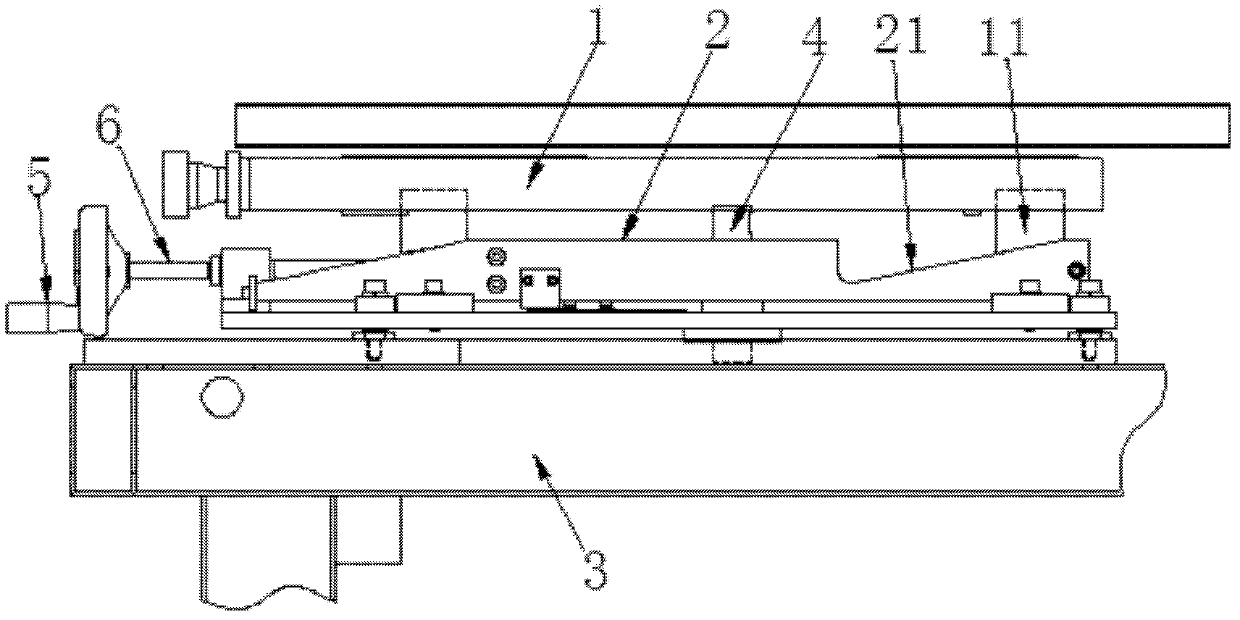 Short-distance plane cam type lifting device of printing working table