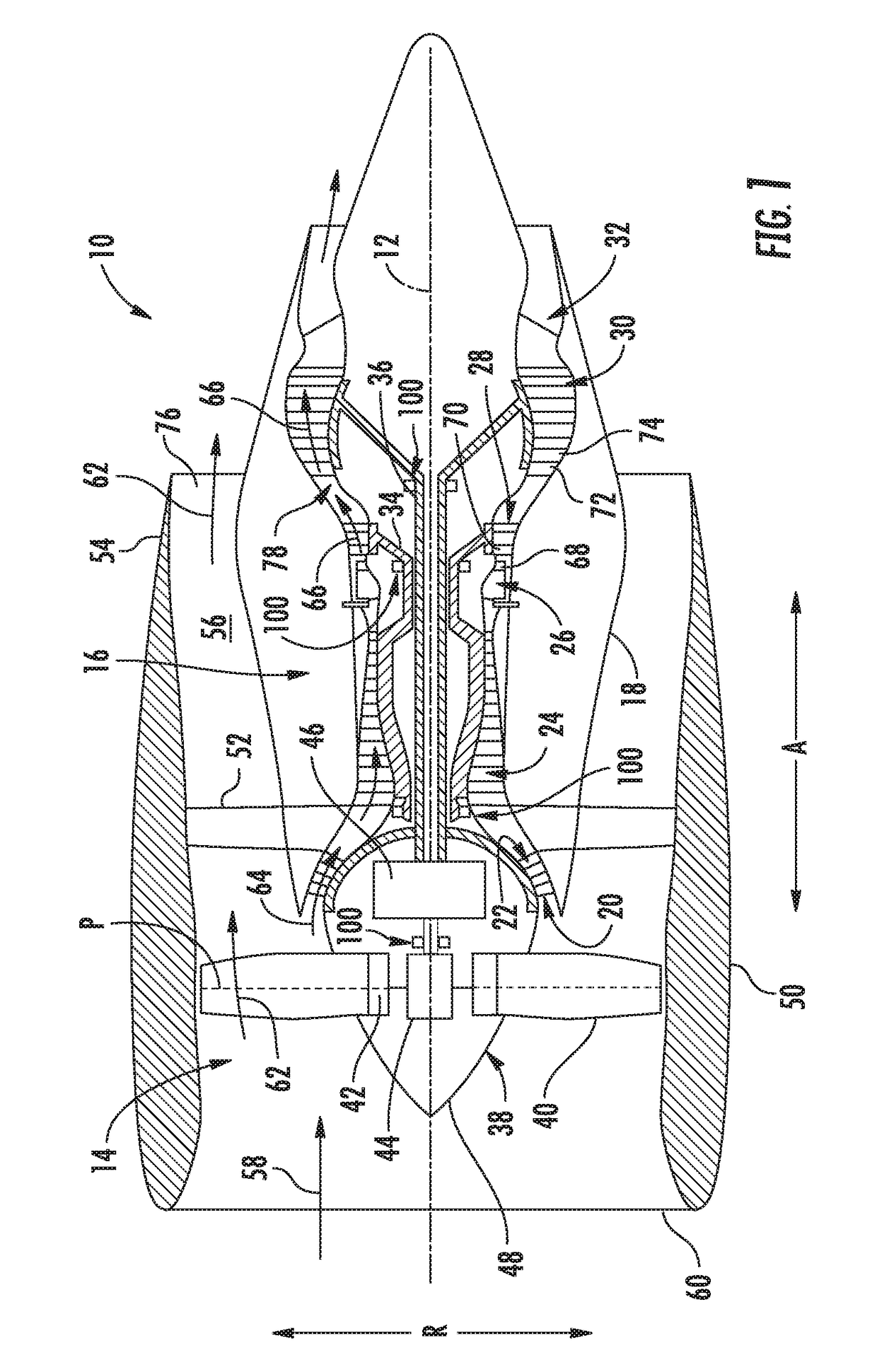 Gas distribution labyrinth for bearing pad