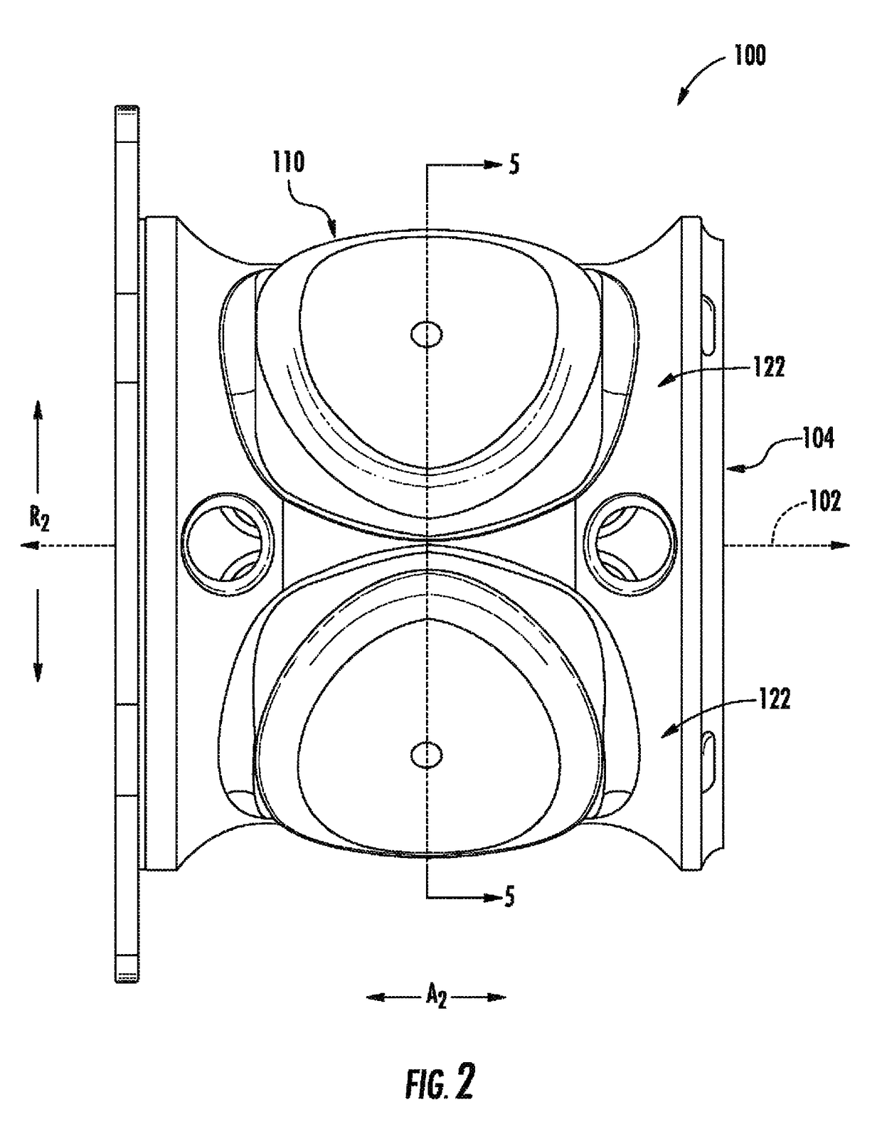 Gas distribution labyrinth for bearing pad