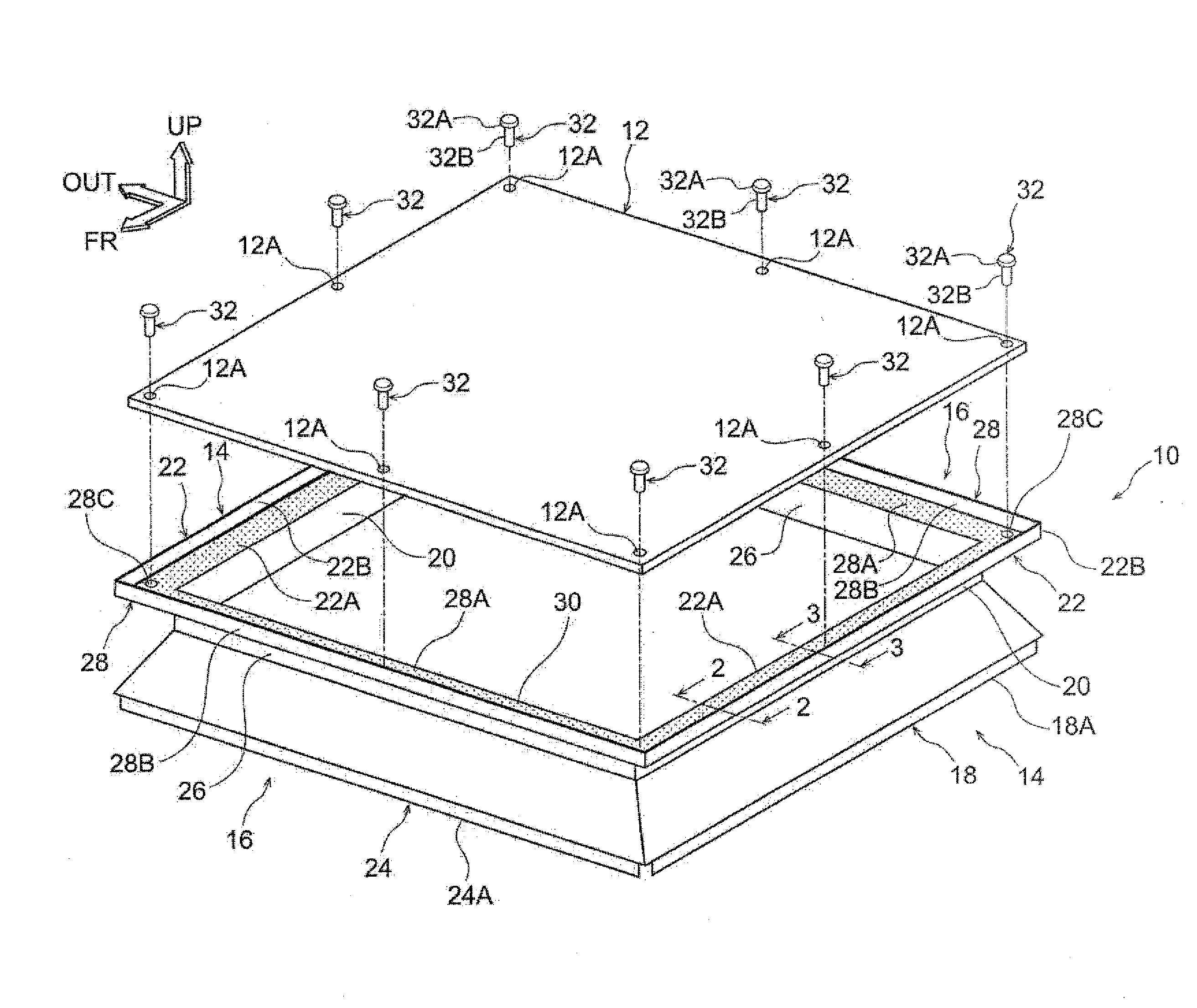 Vehicle member joining structure and vehicle member joining method