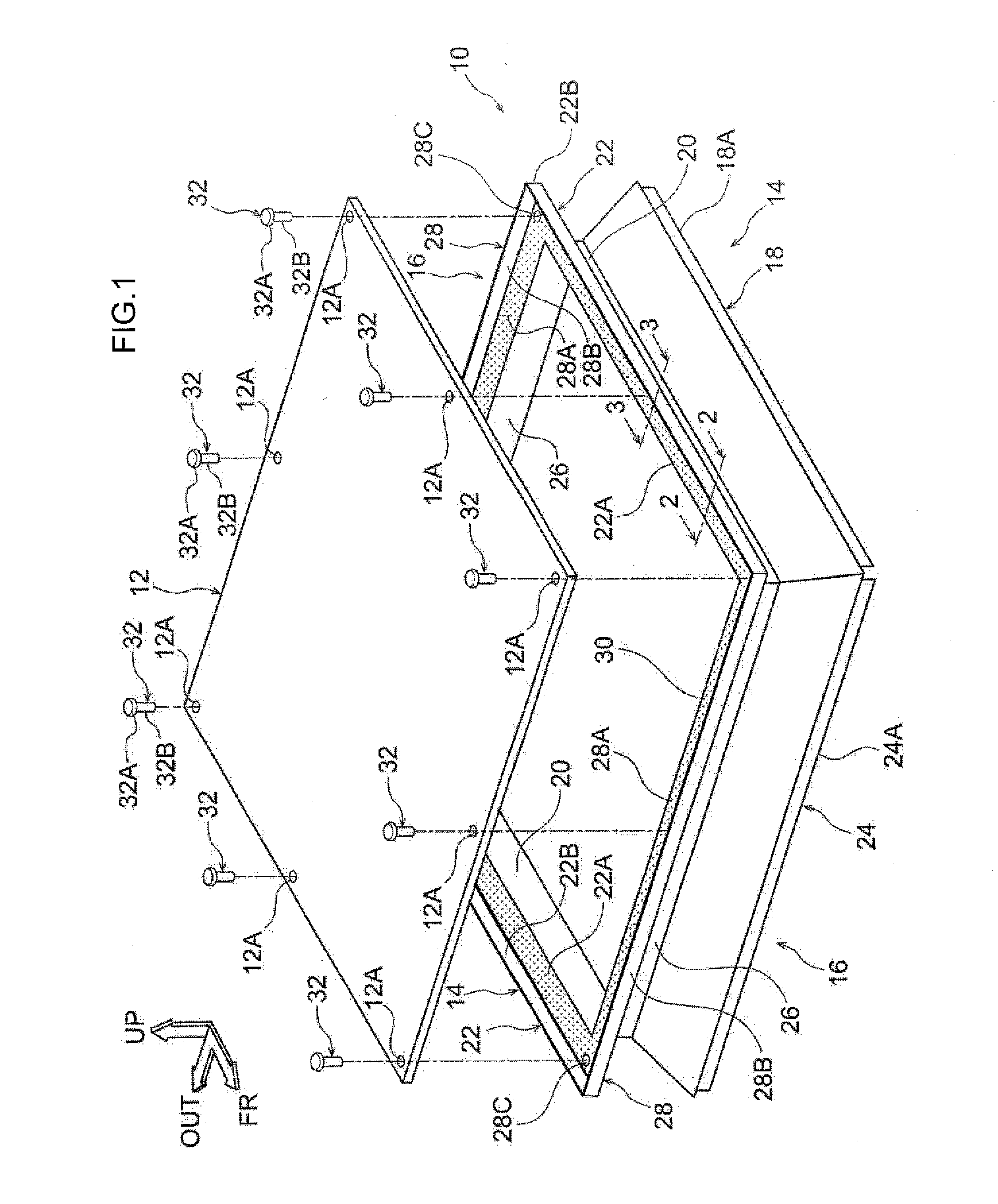 Vehicle member joining structure and vehicle member joining method