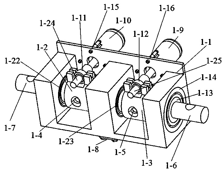 Permanent magnet synchronous motor-built-in lead screw driven double-feet walking device