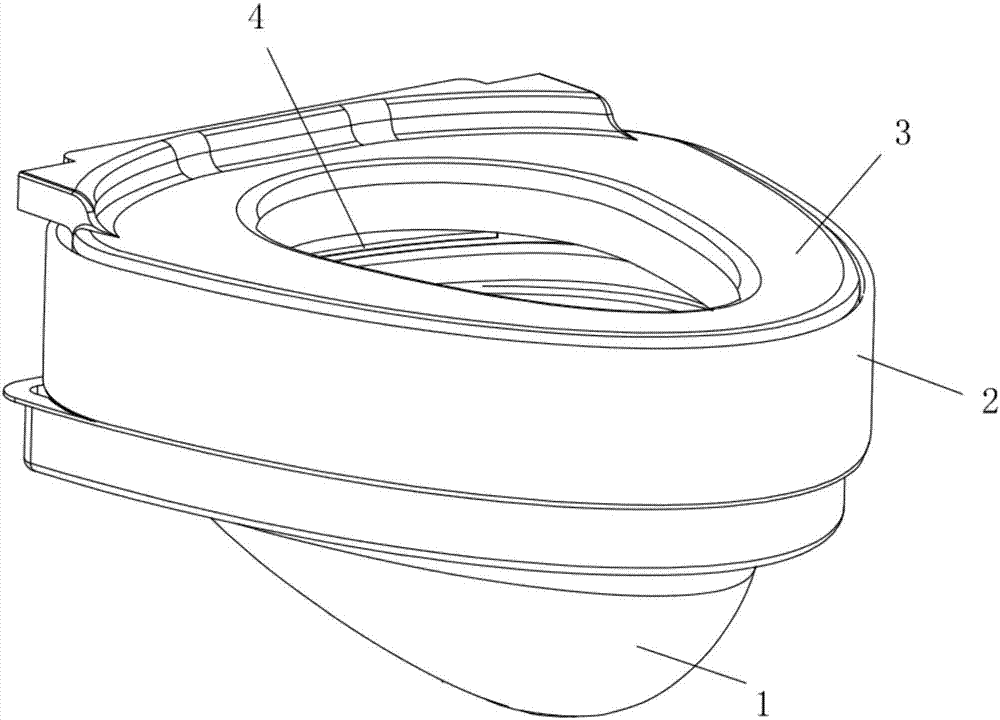 Urine blocking and cleaning structure of intelligent closestool