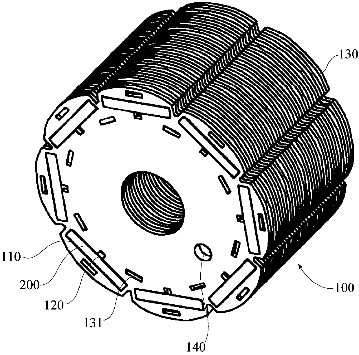 Rotor, motor and washing machine