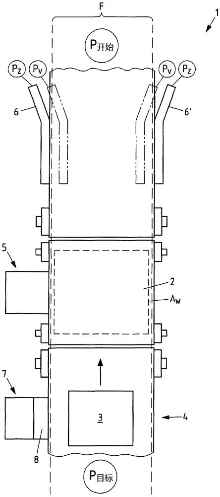 Weighing device and method for weighing products