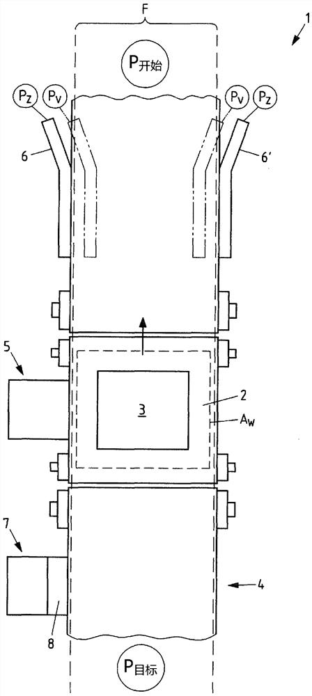 Weighing device and method for weighing products