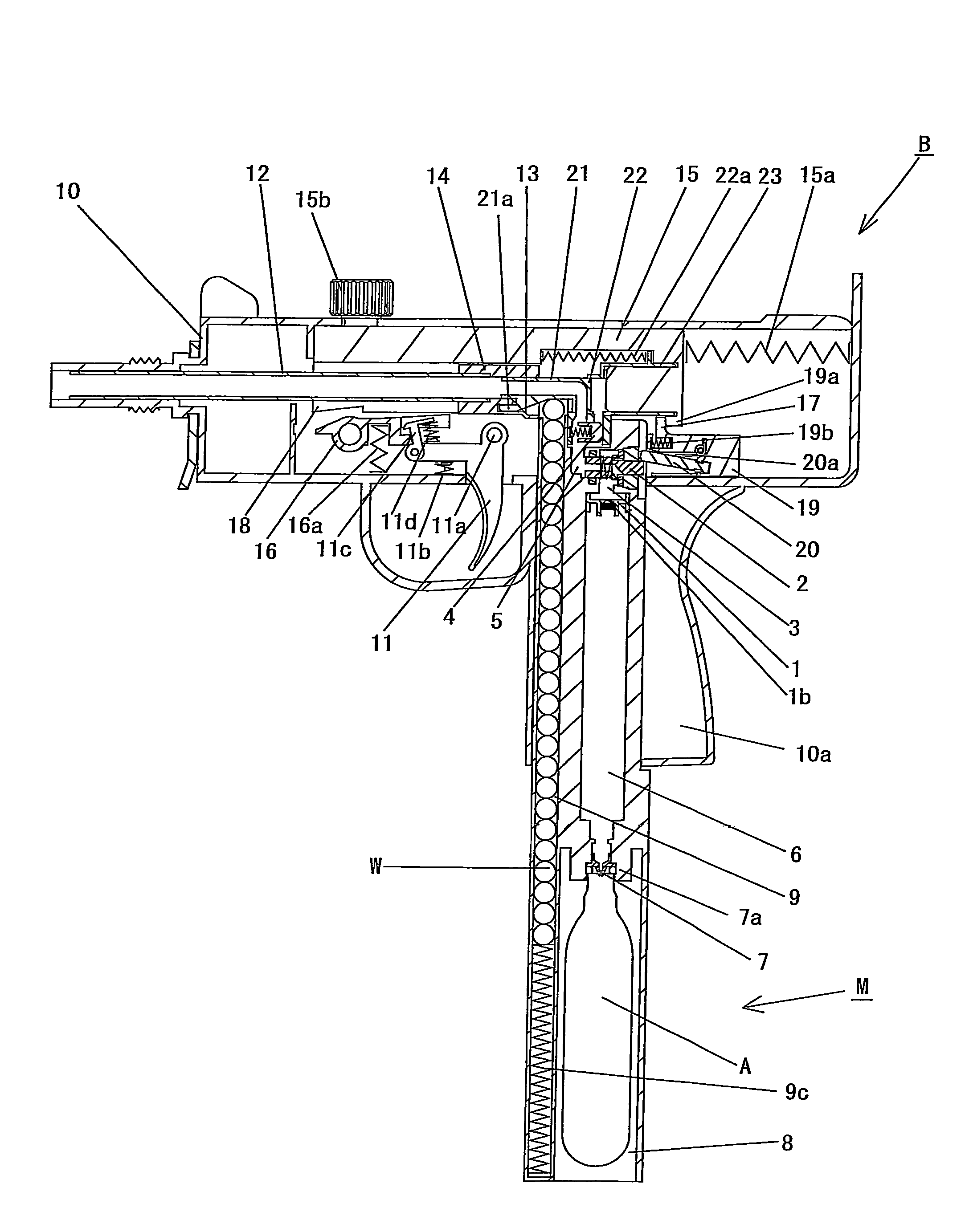 Air gun and magazine for air gun