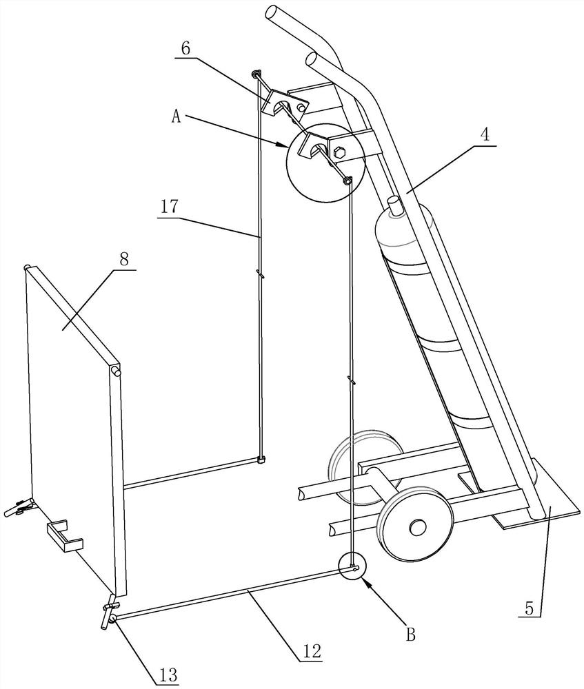 A trolley for gas shielded welding