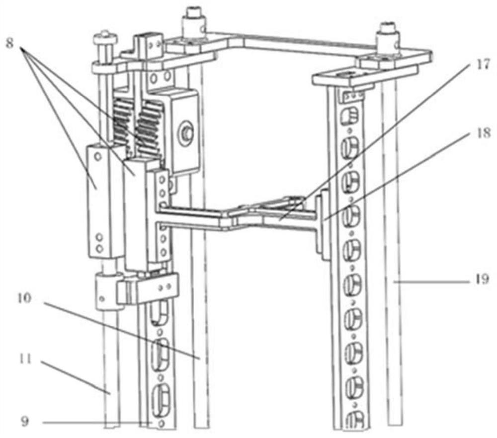 Cross-joint load bearing supporting device based on passive variable stiffness damper