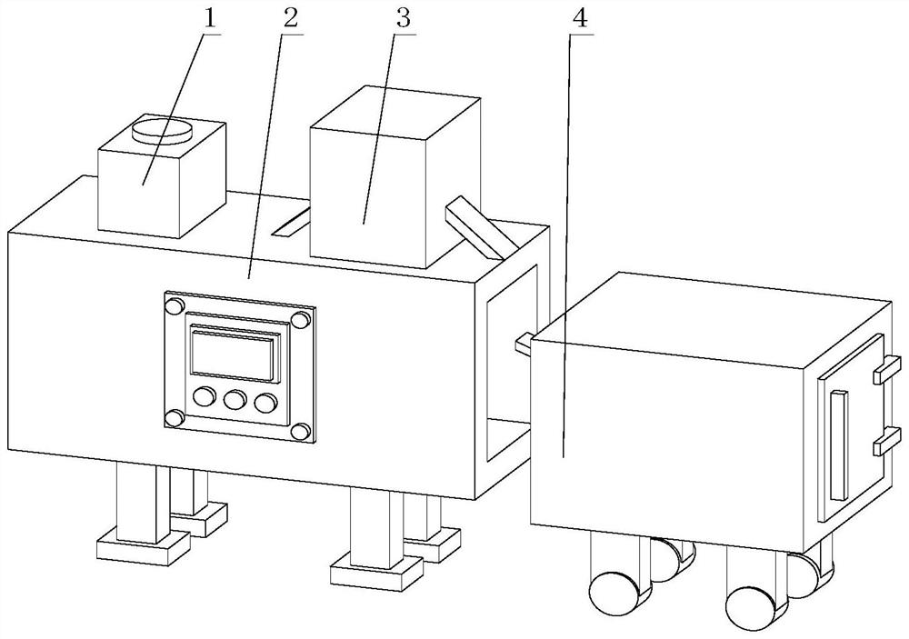 Under-beam device reactor of low-energy electron accelerator