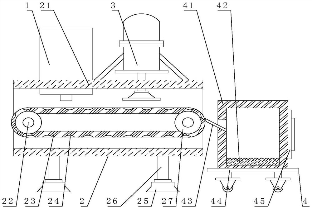 Under-beam device reactor of low-energy electron accelerator