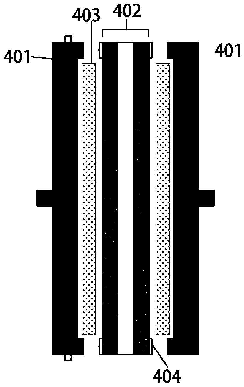 Backwashing membrane distillation device based on dielectric wetting membrane and operation mode