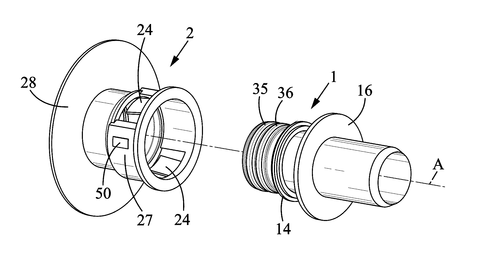 Locking fluid connector