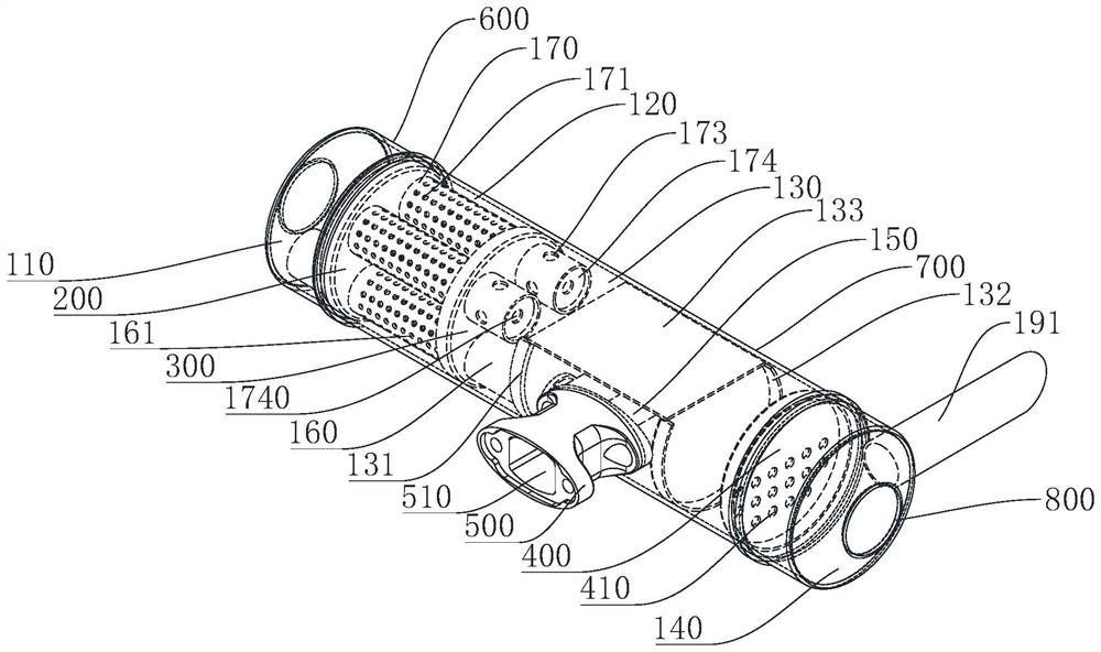 Silencing device for unmanned aerial vehicle power generation system