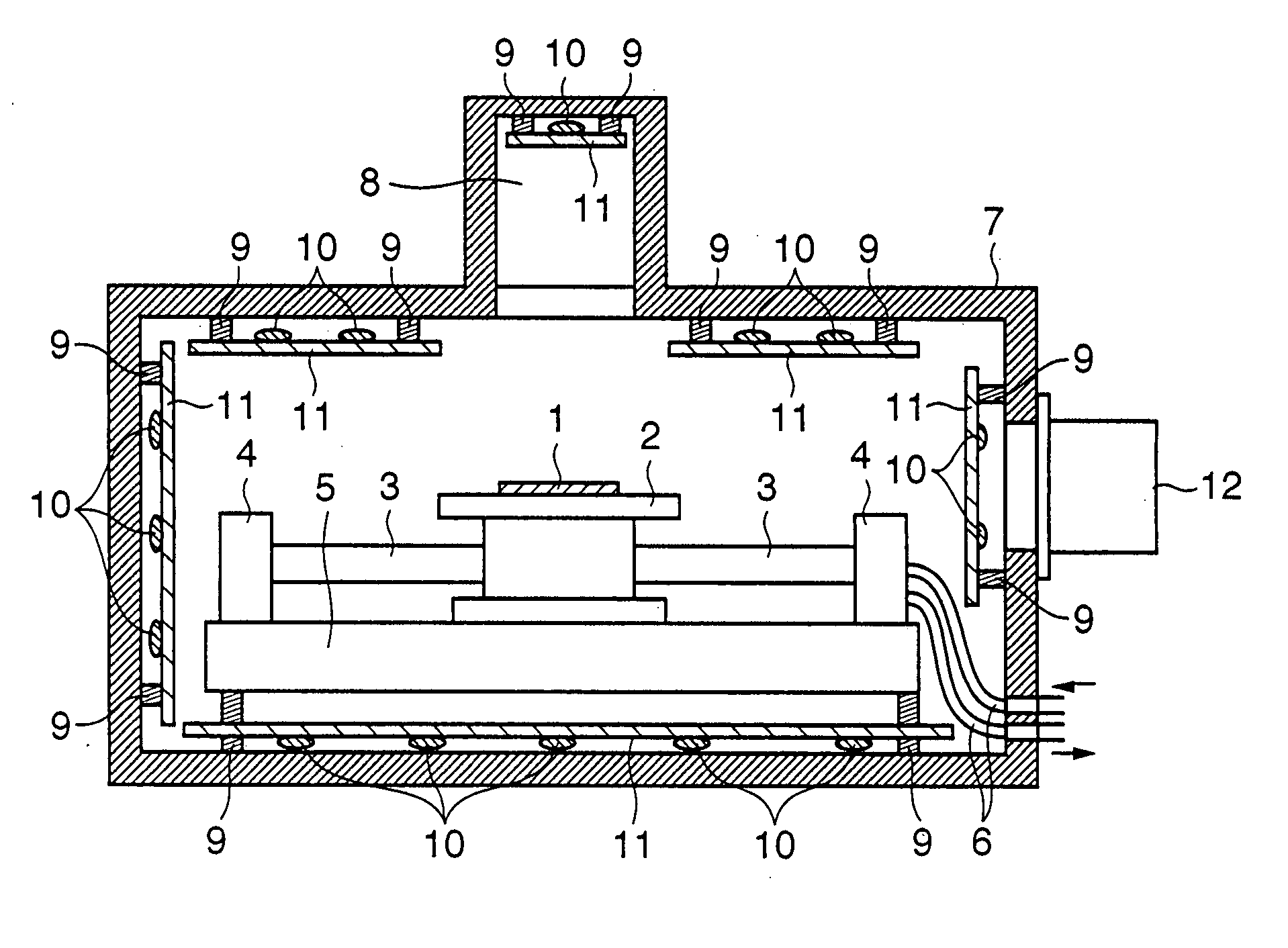 Processing apparatus for processing object in vessel