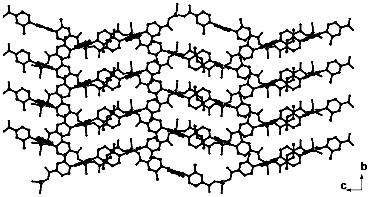 Two-dimensional layered water-stable dye adsorbent and preparation method thereof