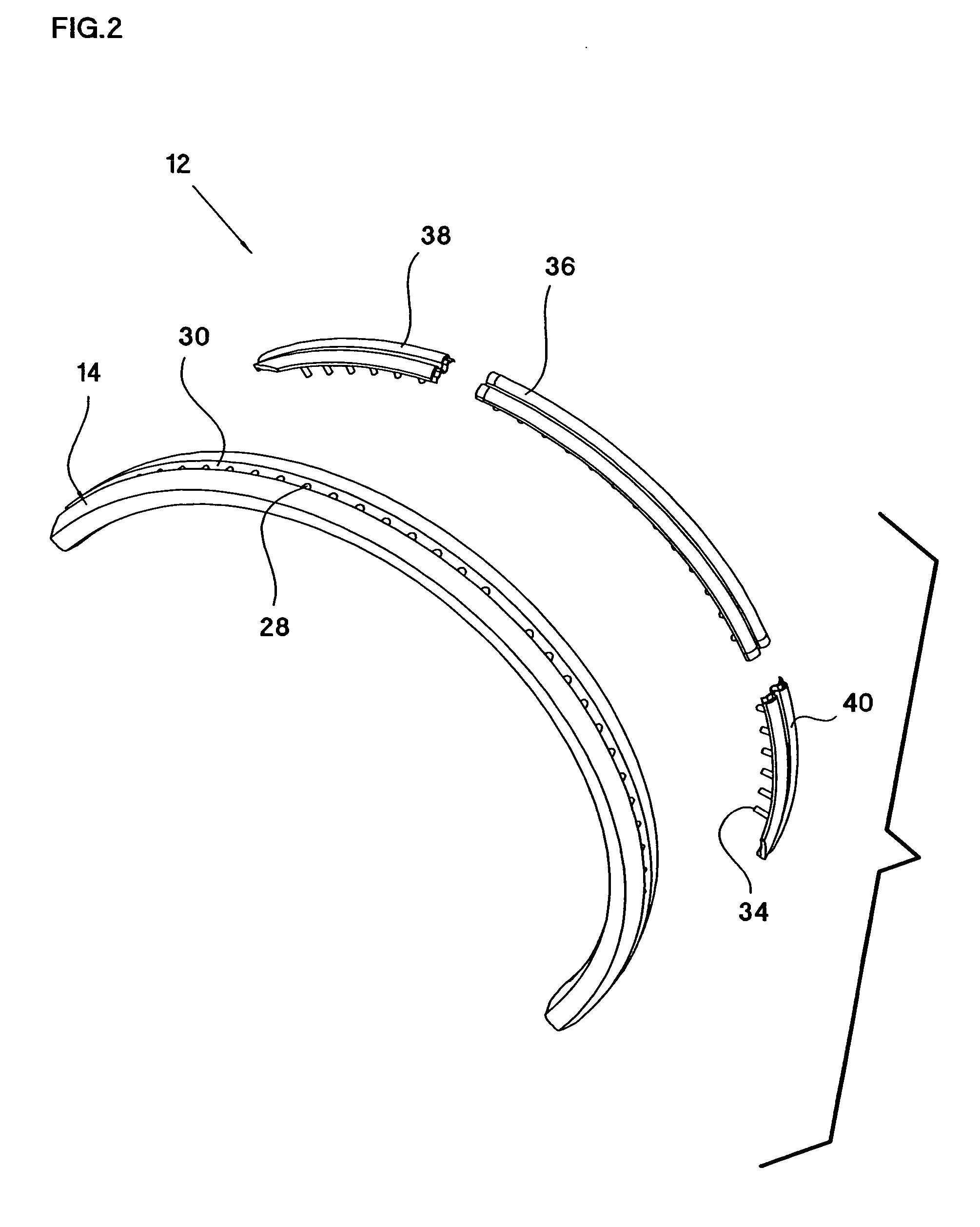 Bumper guard for a sports racquet