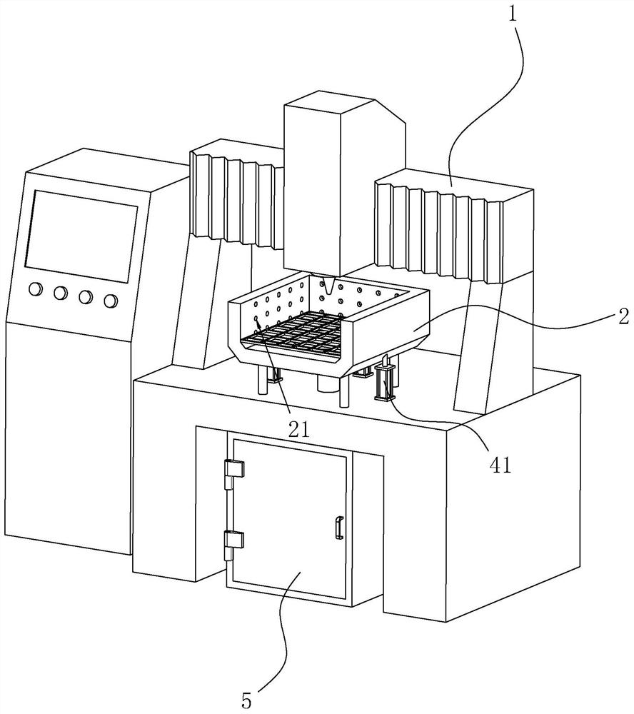 An automatic impurity removal system for precision engraving machines used for parts processing