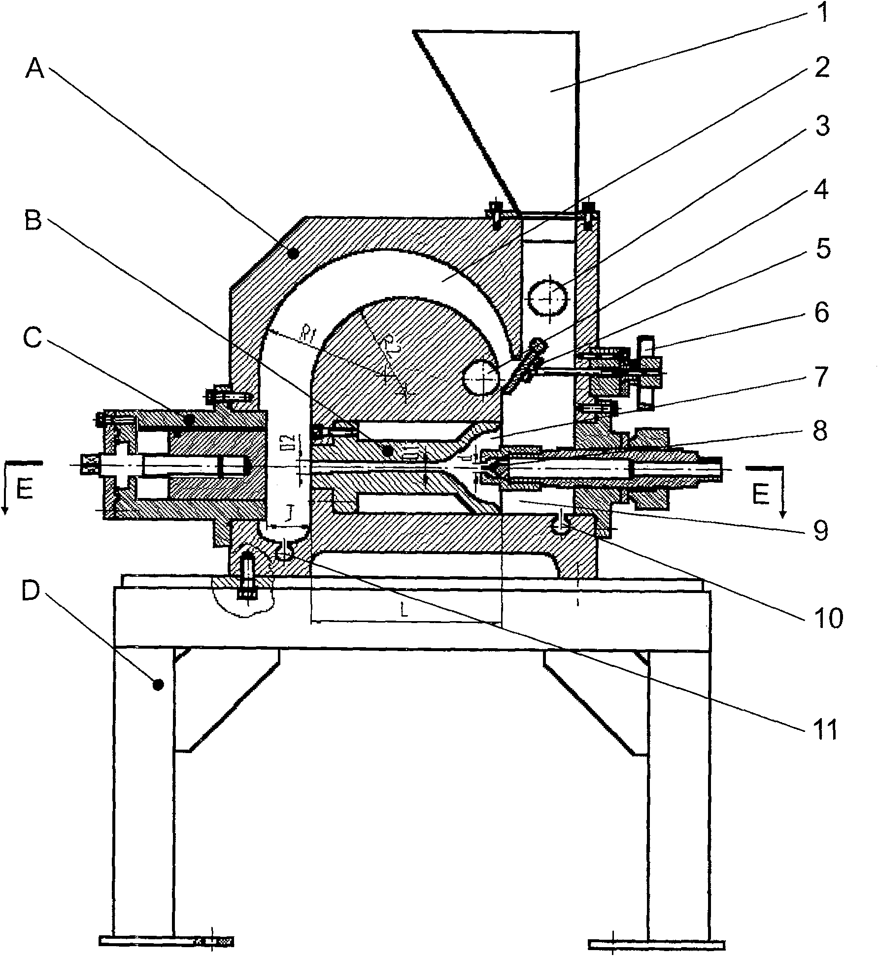 Superfine cavitated target type water jet mill