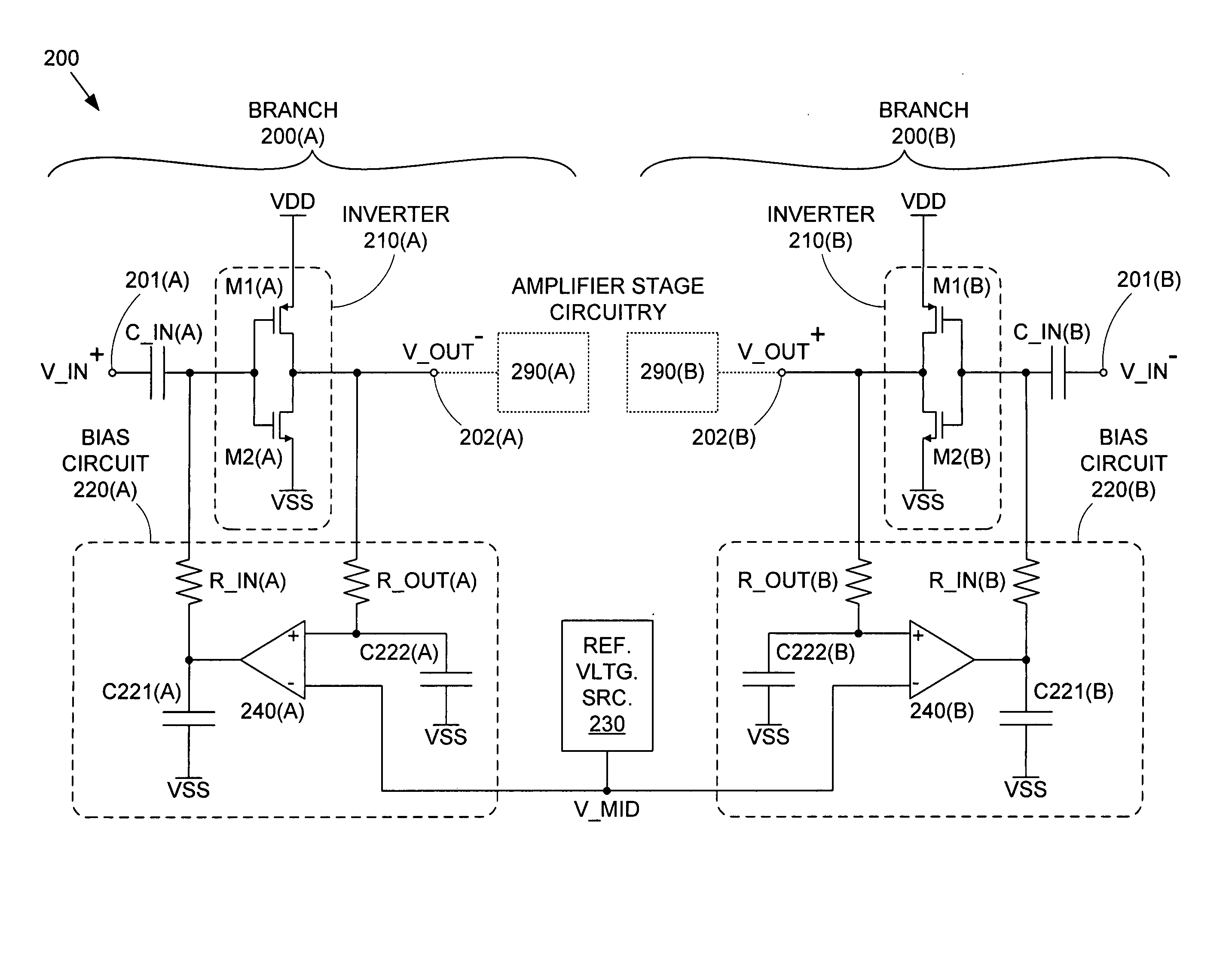 High frequency differential power amplifier