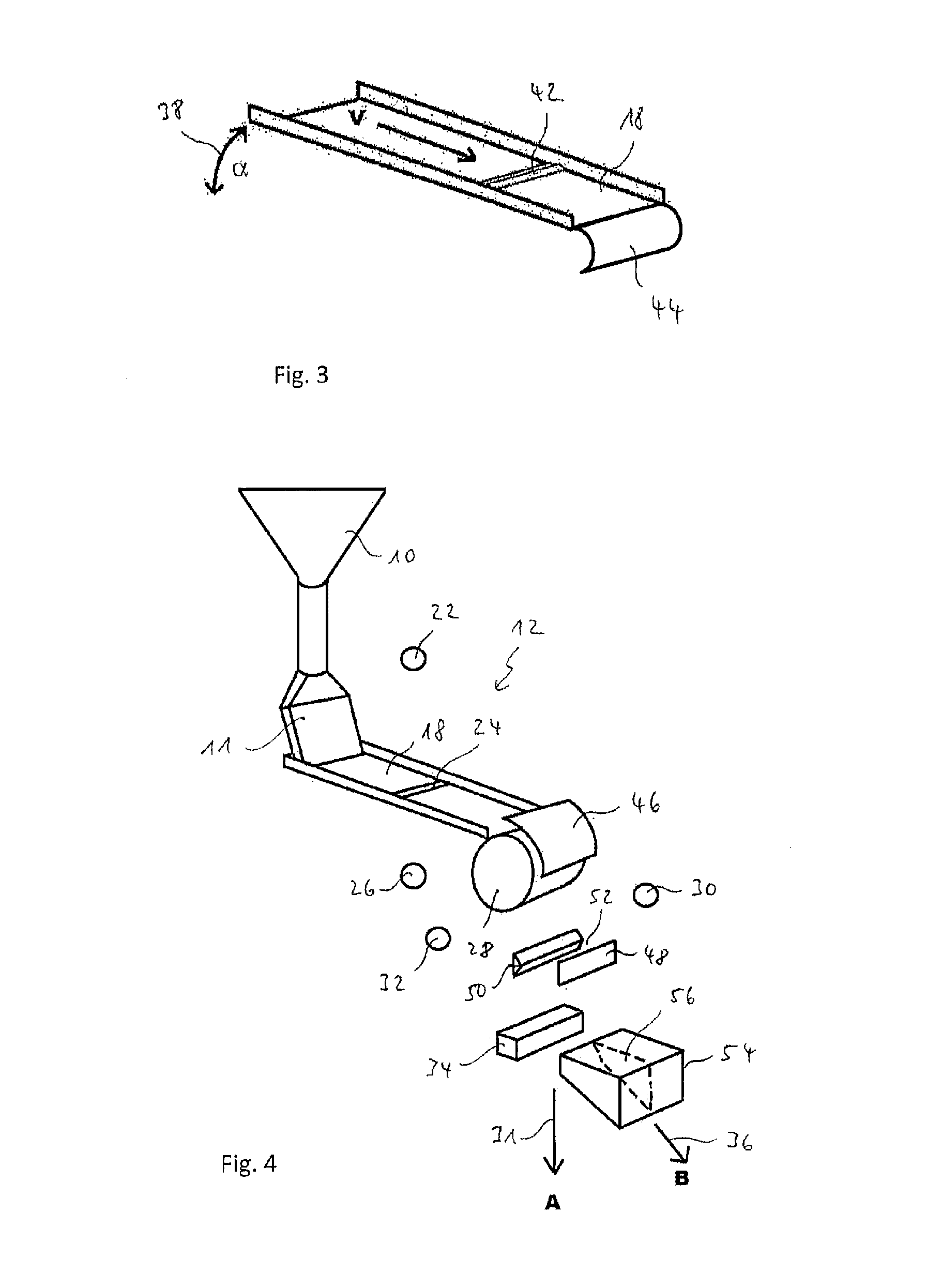 Device and method for sorting bulk material