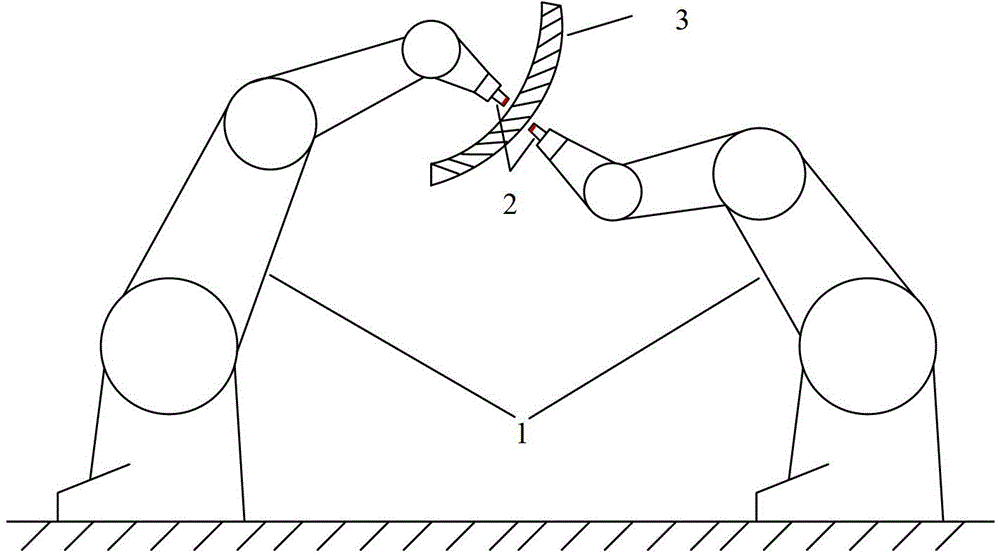 Double-manipulator ultrasonic transmission detection device