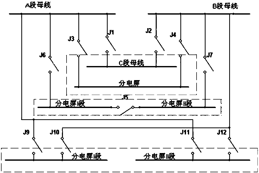 DC bus multi-segment parallel operation switching method and system