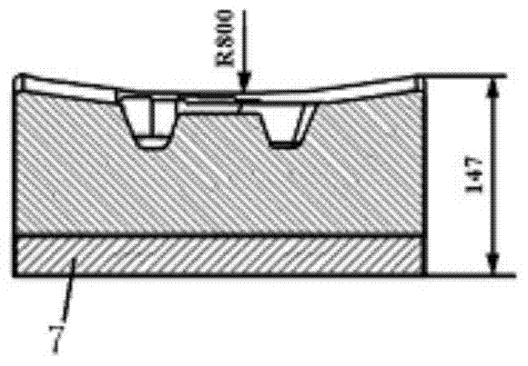 Hardened steel test piece, process testing method, design method, door milling method