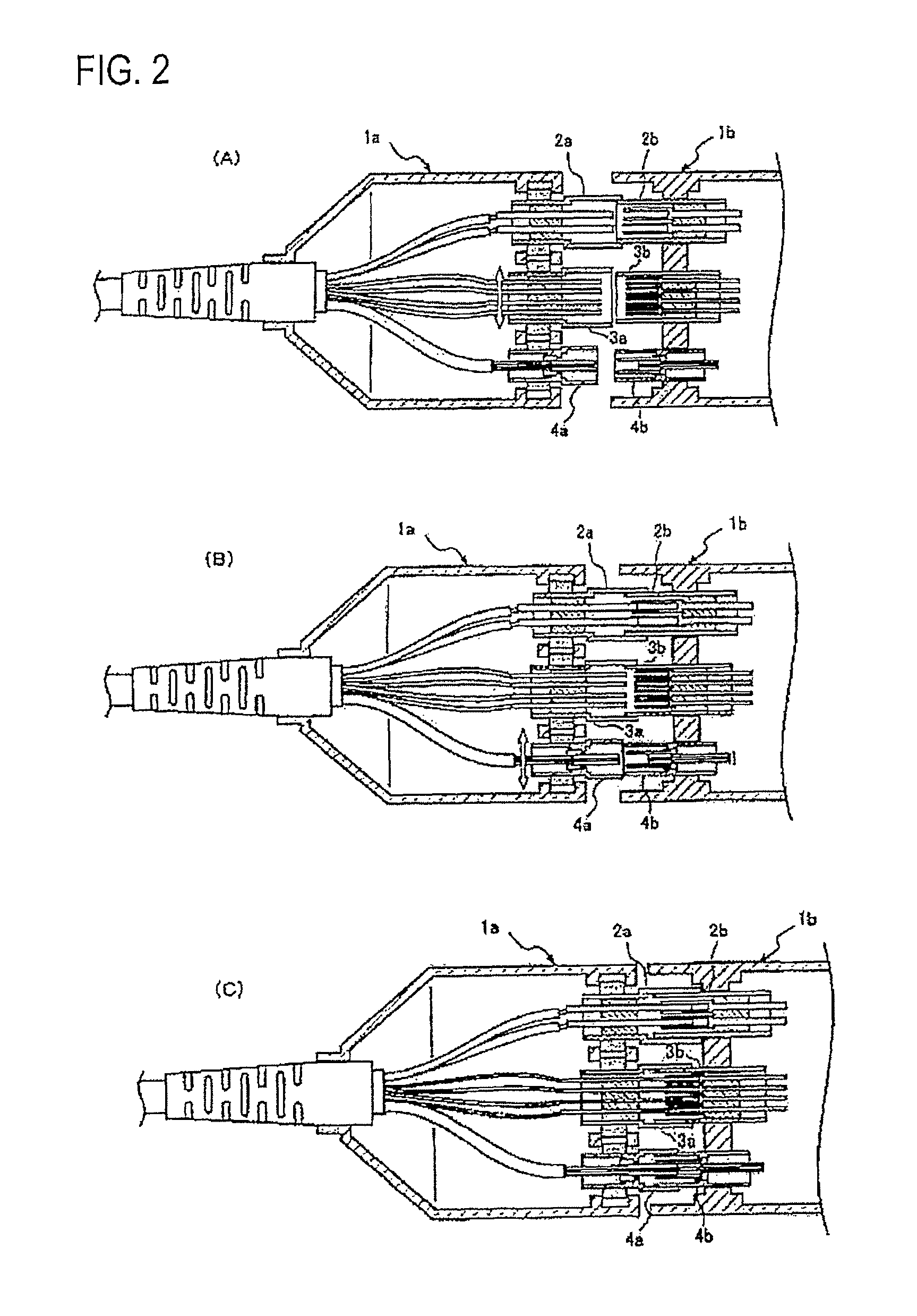 Hybrid connector and cable with said connector