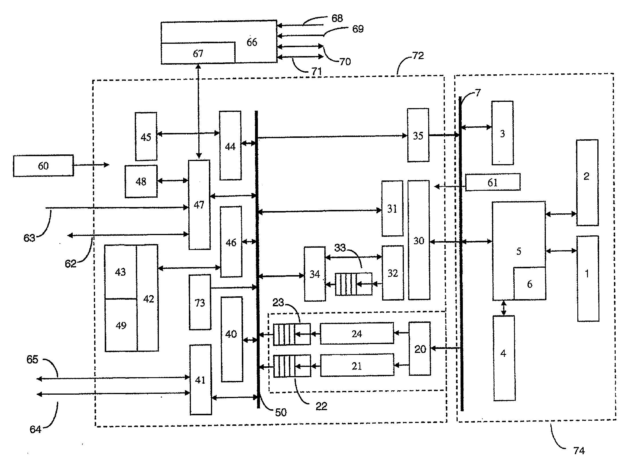 Method and device for the administration of computers