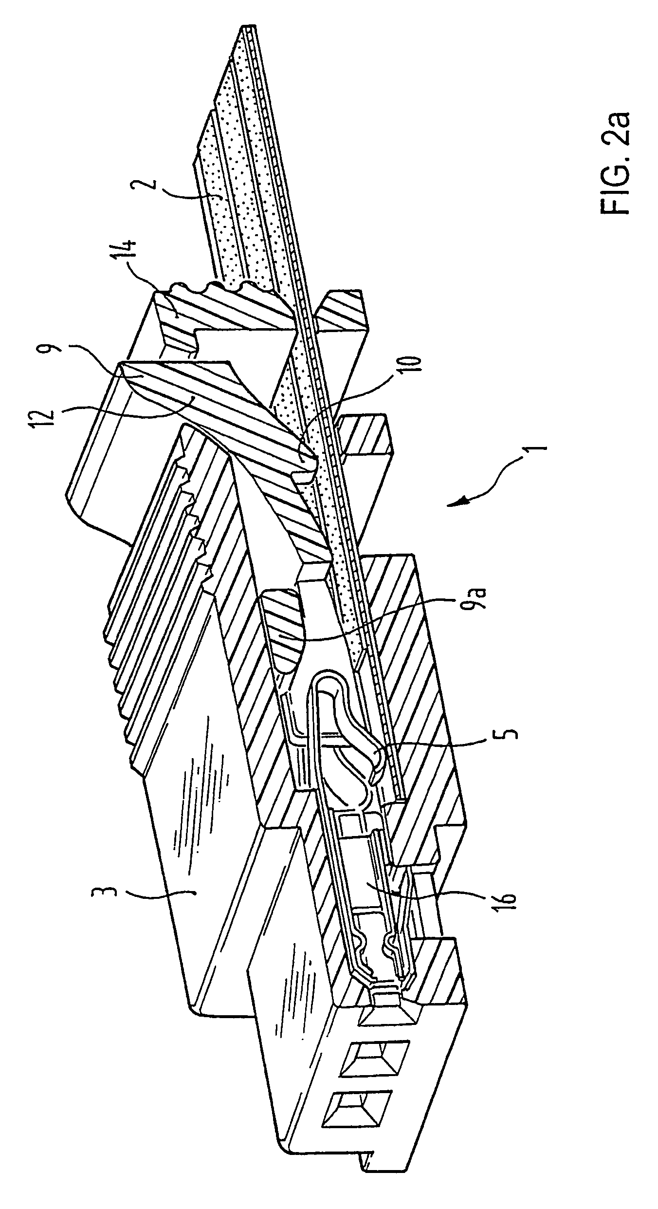 Connector for flexible flat strip cables