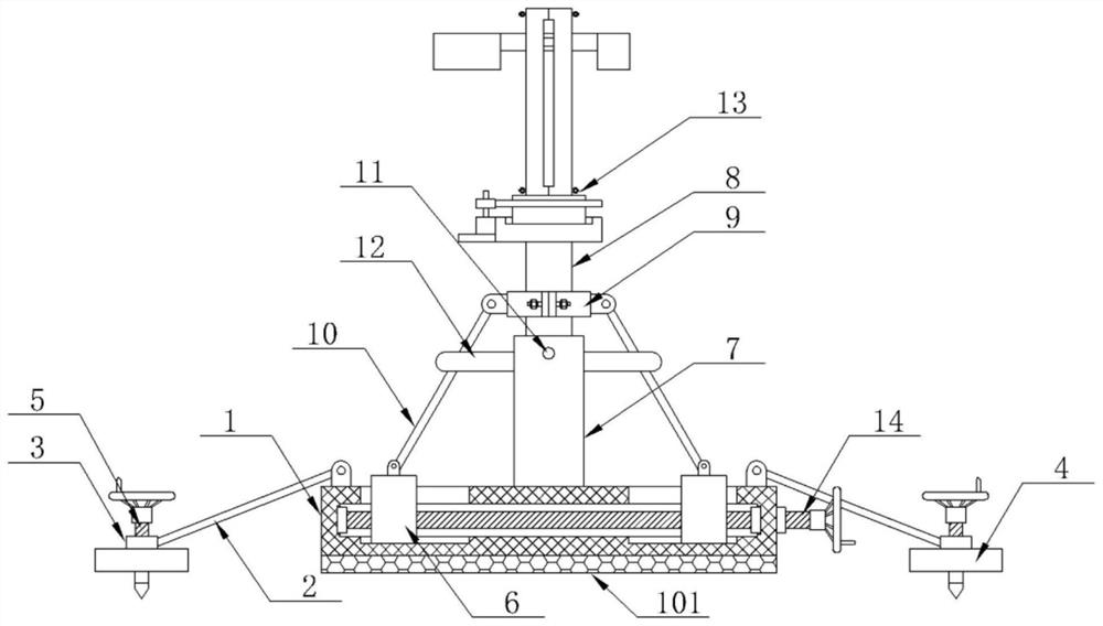 Foundation pit monitoring device for high-rise buildings