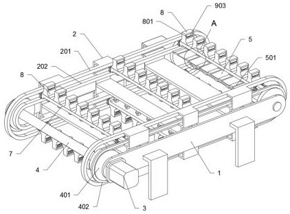 Clamping mechanism for steel bar sawing numerical control machine