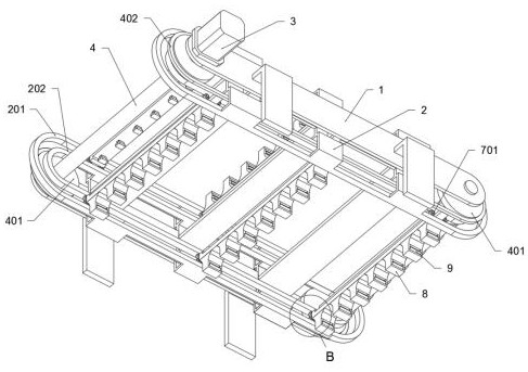 Clamping mechanism for steel bar sawing numerical control machine