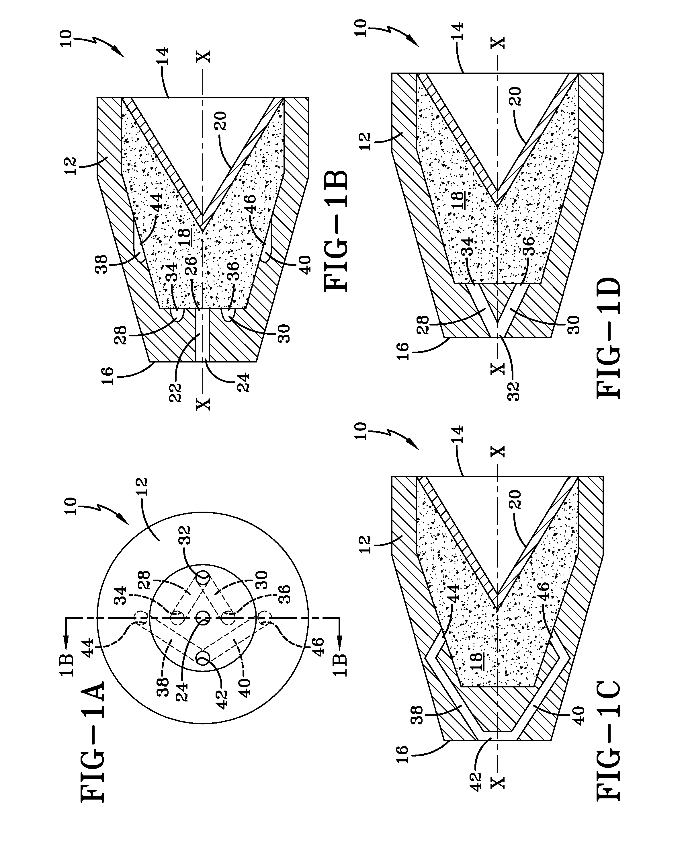 Selectable output well perforator and method for producing variable hole profiles