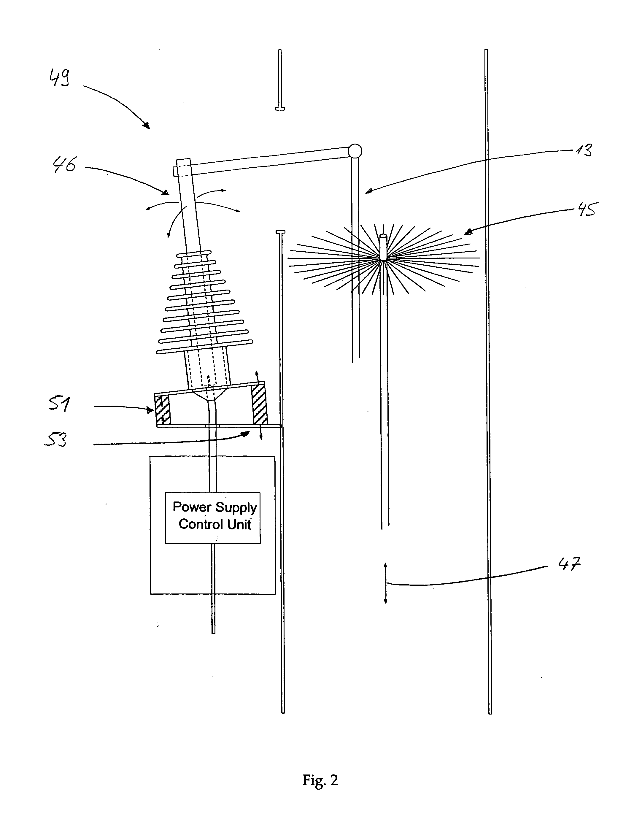 Electrostatic fine dust filter system, retainer for an electrode, and electrode therefor