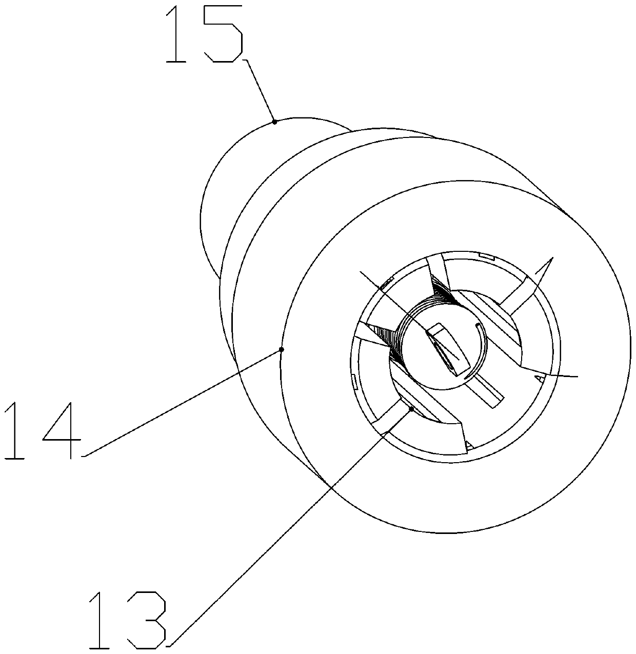 Polishing device for inner surface of straight pipe