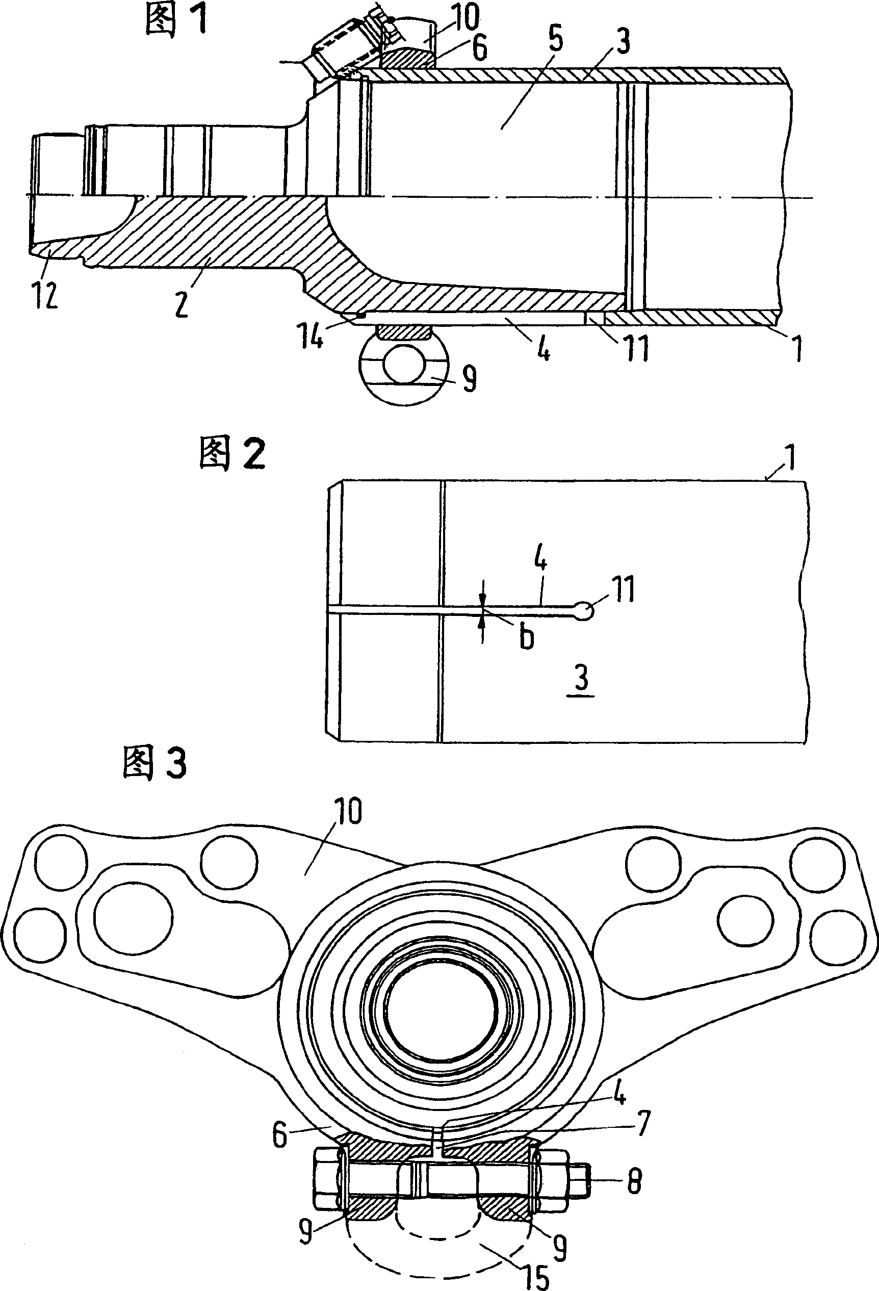 Wheel bearing on an axle body for vehicles